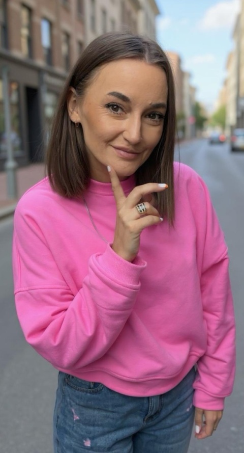 Bluza Basic Lenoshka Dark Pink