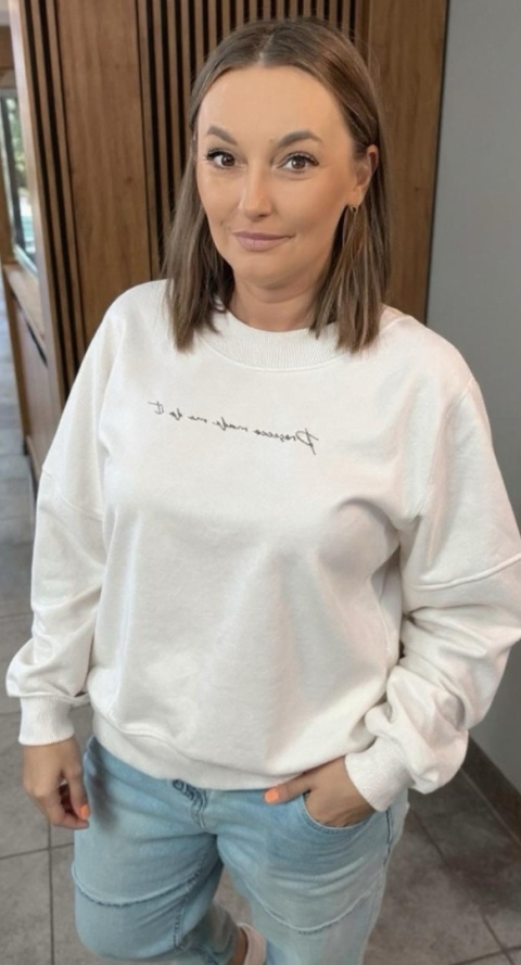 Bluza NOODA “Prosecco made me do it” Ecru