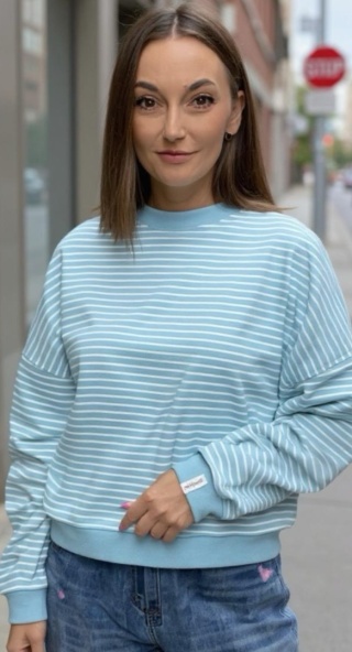Bluza w paski Lenoshka Turkus