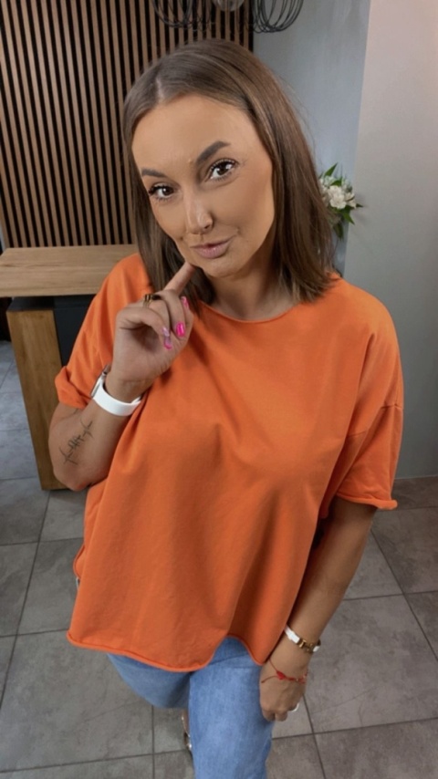 Bluzka surowa Wendy Trendy – Pomarańczowy Bluzka surowa Wendy Trendy – Pomarańczowy