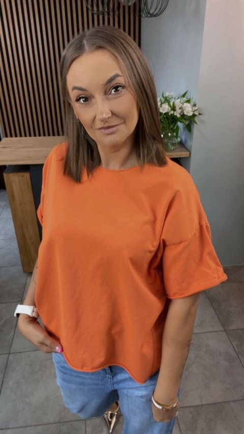 Bluzka surowa Wendy Trendy – Pomarańczowy Bluzka surowa Wendy Trendy – Pomarańczowy