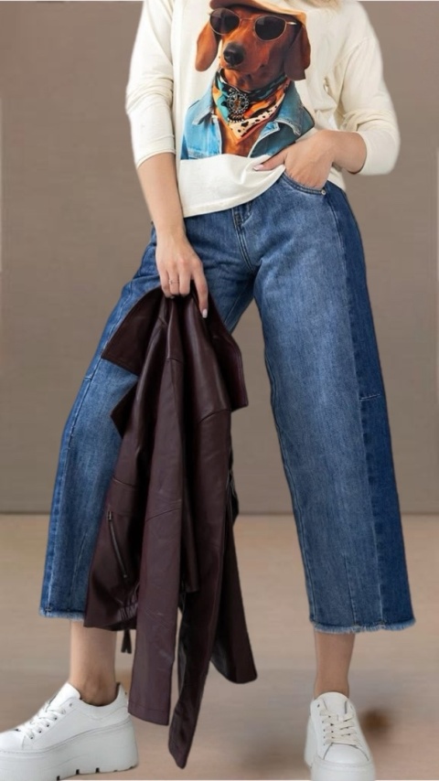 Jeansy Gioya raw edge Jeansy Gioya raw edge