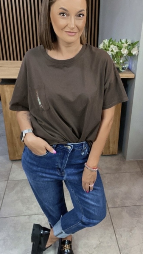 Jeansy Wiya Denim Days Mom fit podwinięte mankiety