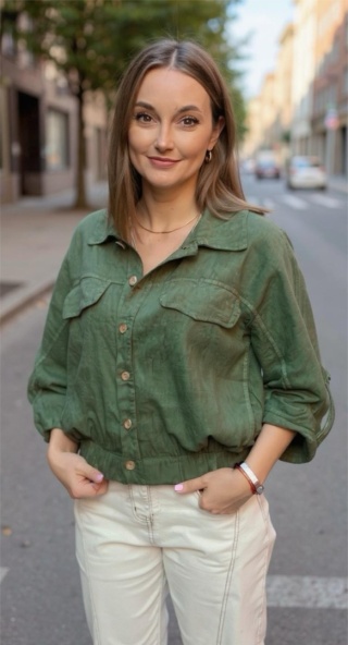 Katana Pure Linen Zielona
