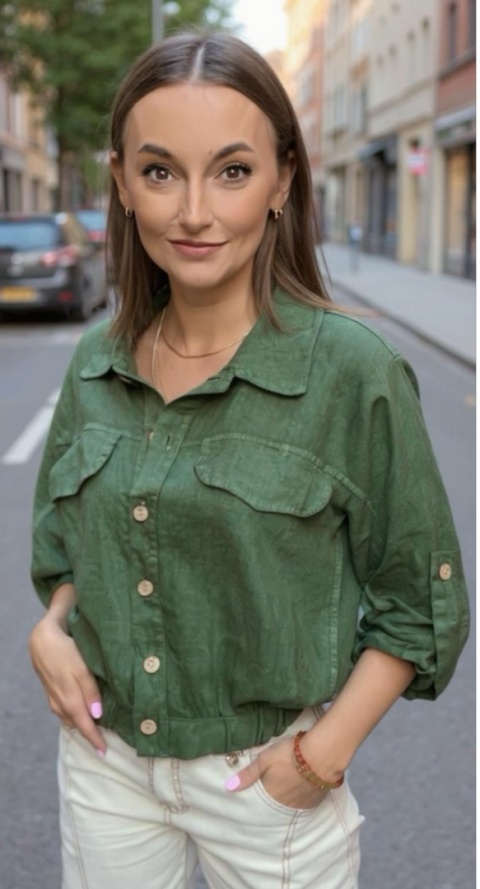 Katana Pure Linen Zielona