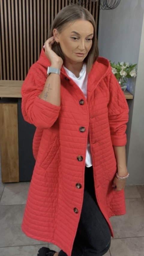 Płaszcz Stella Milani - Czerwony Płaszcz Stella Milani - Czerwony