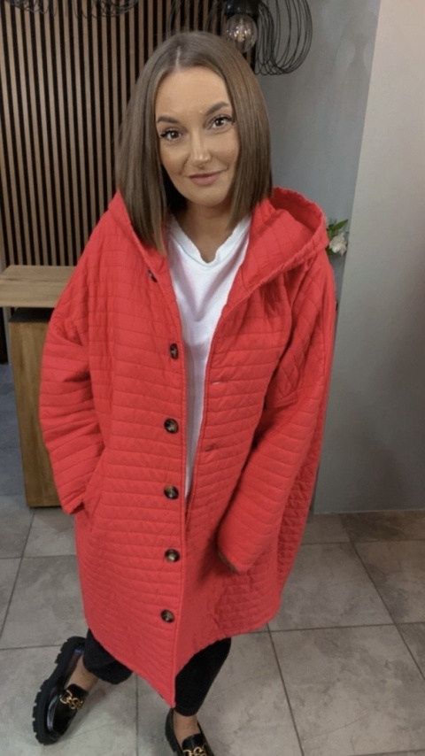 Płaszcz Stella Milani - Czerwony Płaszcz Stella Milani - Czerwony