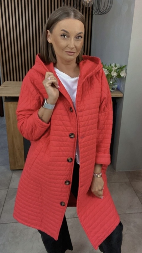 Płaszcz Stella Milani - Czerwony Płaszcz Stella Milani - Czerwony
