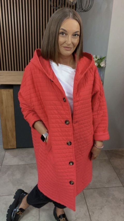 Płaszcz Stella Milani - Czerwony Płaszcz Stella Milani - Czerwony