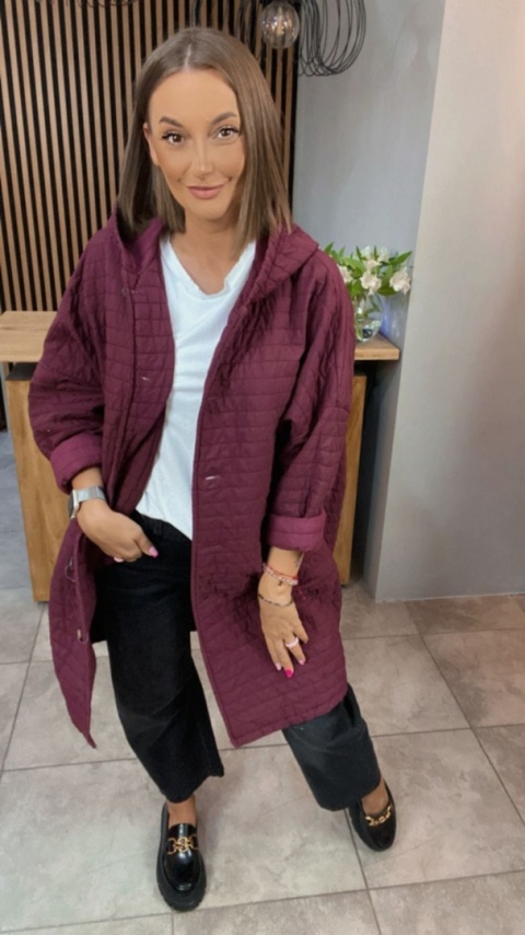 Płaszcz Stella Milani - Bordo Płaszcz Stella Milani - Bordo
