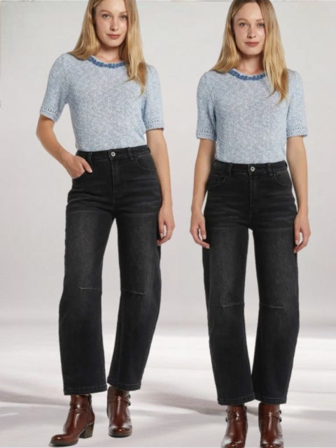 Jeansy damskie 3D Denim – Czarne Jeansy damskie 3D Denim – Czarne