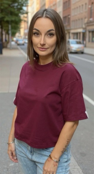 T-shirt Basic Lenoshka Bordo