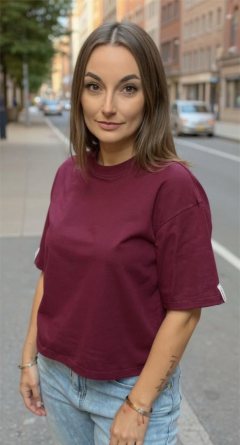 T-shirt Basic Lenoshka Bordo T-shirt Basic Lenoshka Bordo