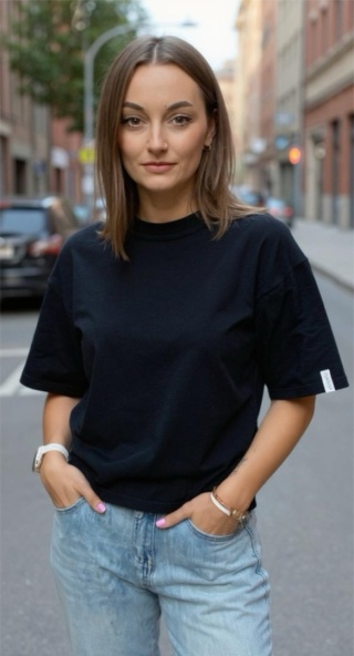 T-shirt Basic Lenoshka Czarny
