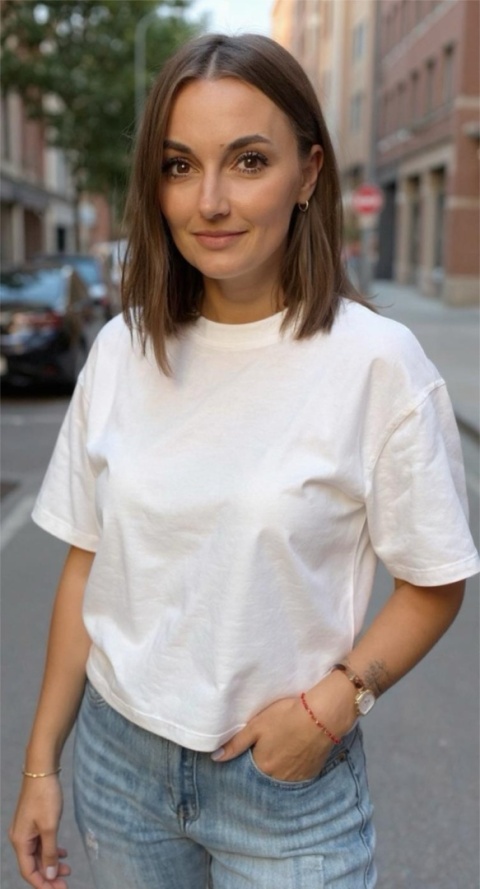 T-shirt Basic Lenoshka Ecru
