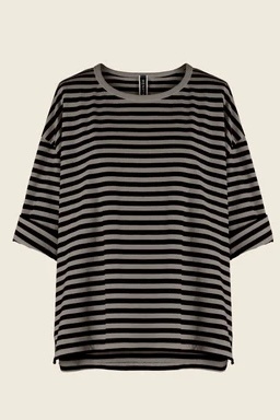 T-shirt w paski Wendykei – gray-czarne paski T-shirt w paski Wendykei – gray-czarne paski