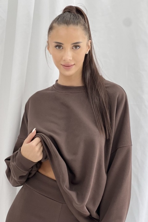 Bluza Basic Lenoshka Czekolada