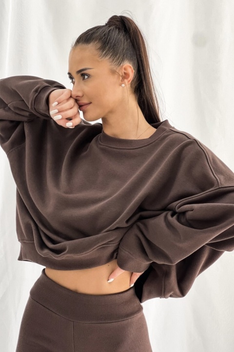 Bluza Basic Lenoshka Czekolada