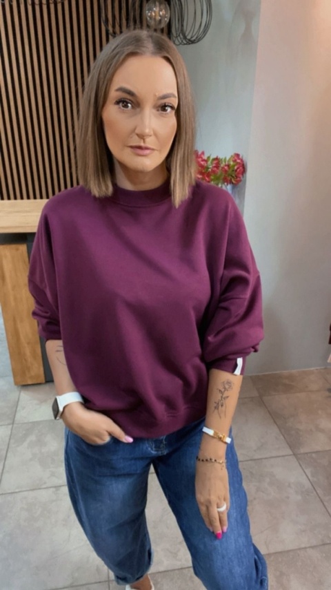 Bluza Basic Lenoshka Burgund Bluza Basic Lenoshka Burgund
