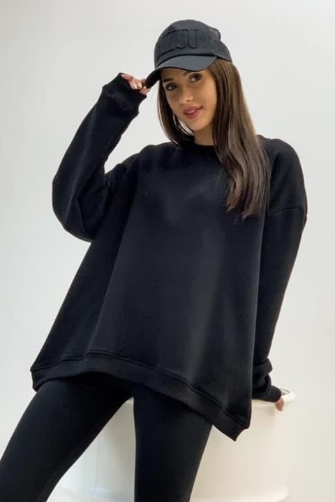 Bluza Long Lenoshka Czarna Bluza Long Lenoshka Czarna