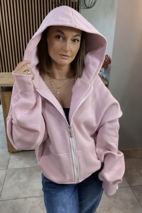 Bluza oversize z kapturem Lux – Lenoshka - Puder