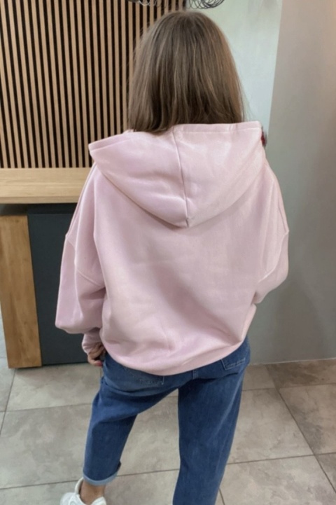 Bluza oversize z kapturem Lux – Lenoshka - Puder