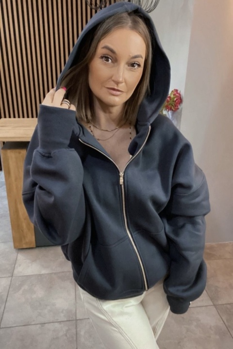 Bluza oversize z kapturem Lux – Lenoshka - Gray Bluza oversize z kapturem Lux – Lenoshka - Gray