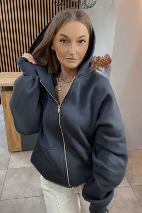 Bluza oversize z kapturem Lux – Lenoshka - Gray Bluza oversize z kapturem Lux – Lenoshka - Gray