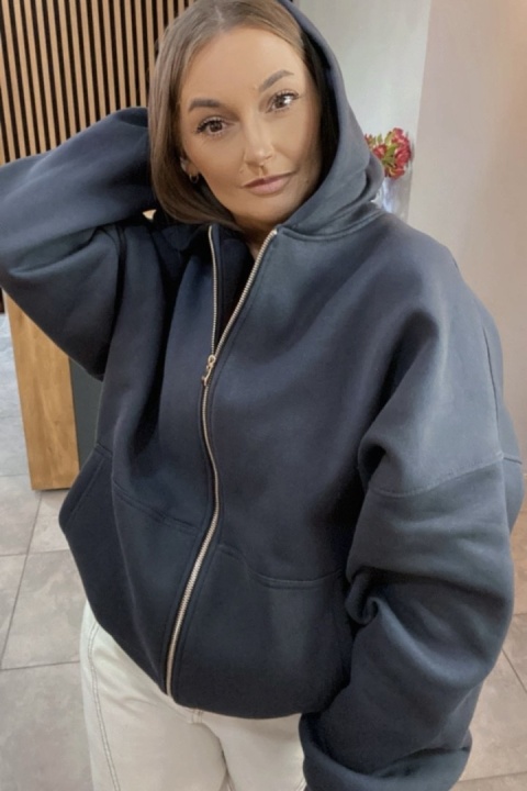 Bluza oversize z kapturem Lux – Lenoshka - Gray Bluza oversize z kapturem Lux – Lenoshka - Gray