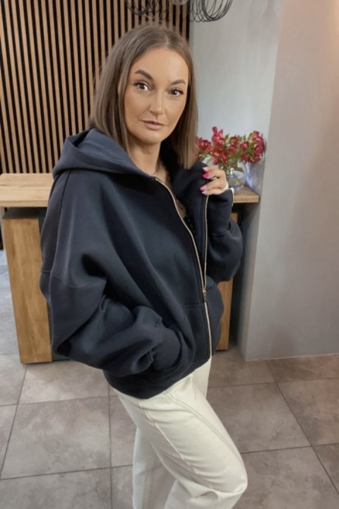 Bluza oversize z kapturem Lux – Lenoshka - Gray Bluza oversize z kapturem Lux – Lenoshka - Gray
