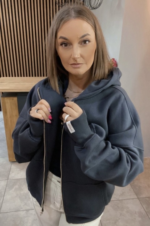 Bluza oversize z kapturem Lux – Lenoshka - Gray Bluza oversize z kapturem Lux – Lenoshka - Gray