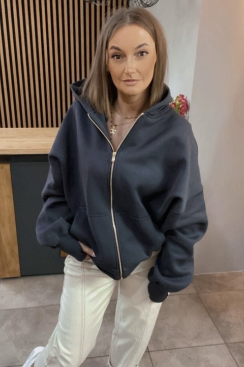 Bluza oversize z kapturem Lux – Lenoshka - Gray Bluza oversize z kapturem Lux – Lenoshka - Gray