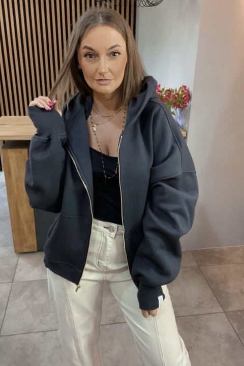 Bluza oversize z kapturem Lux – Lenoshka - Gray Bluza oversize z kapturem Lux – Lenoshka - Gray