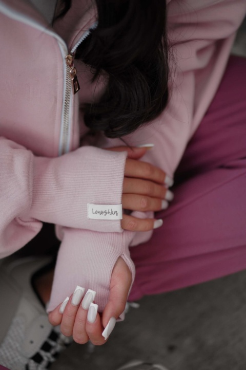 Bluza oversize z kapturem Lux – Lenoshka - Puder