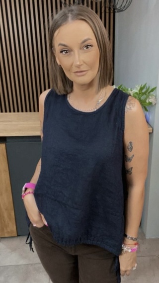 Bluzka Wiya 100% len – Granat