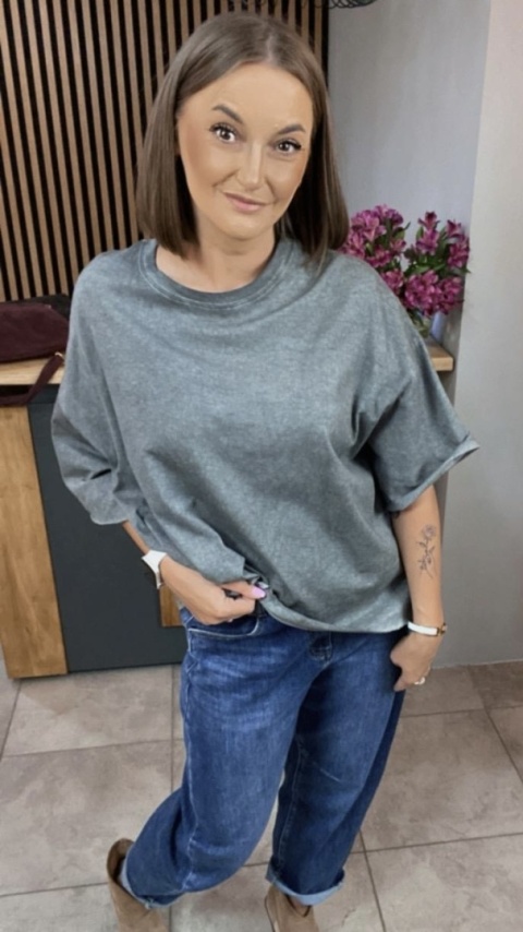 Bluzka Me too 100% bawełna – oversize - gray