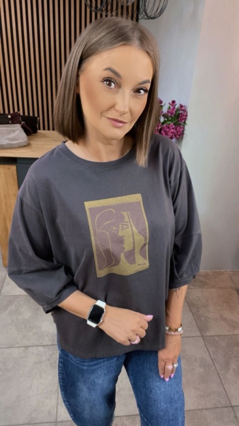 Bluzka 100% bawełna z graficznym nadrukiem