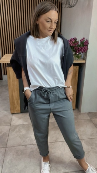 Spodnie dresowe z patką Wiya – Grigio Meddio