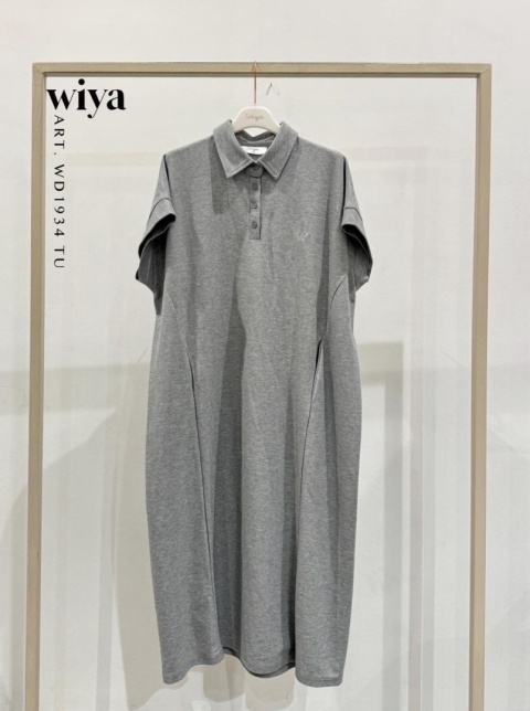 Sukienka Wiya z tkaniny typu Lacosta Gray