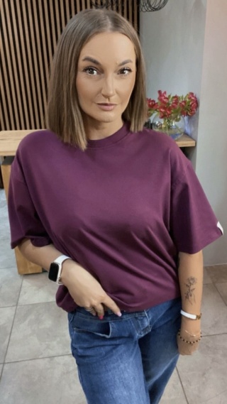 T-shirt Basic Lenoshka Burgund