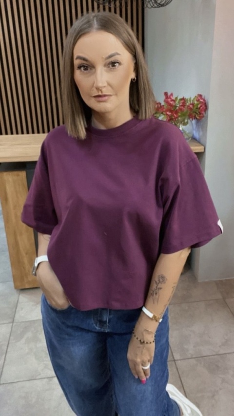 T-shirt Basic Lenoshka Burgund