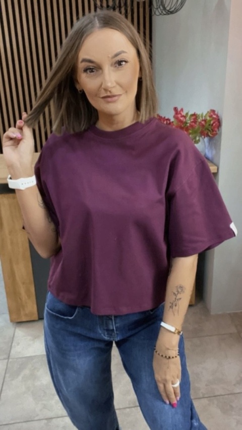 T-shirt Basic Lenoshka Burgund