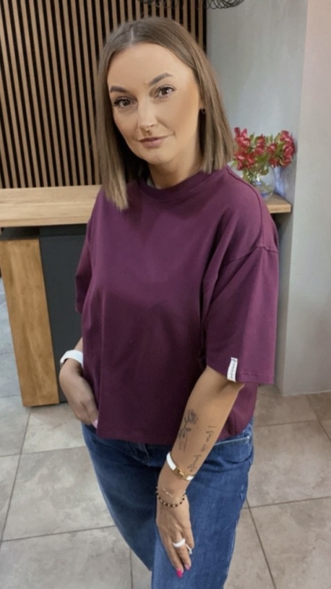 T-shirt Basic Lenoshka Burgund