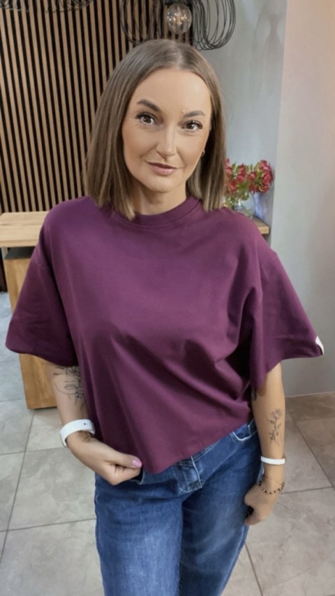T-shirt Basic Lenoshka Burgund