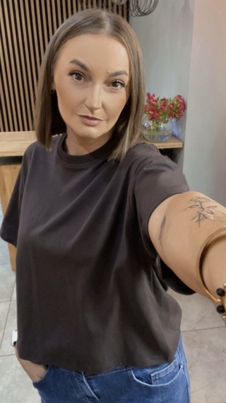 T-shirt Basic Lenoshka Gorzka Czekolada