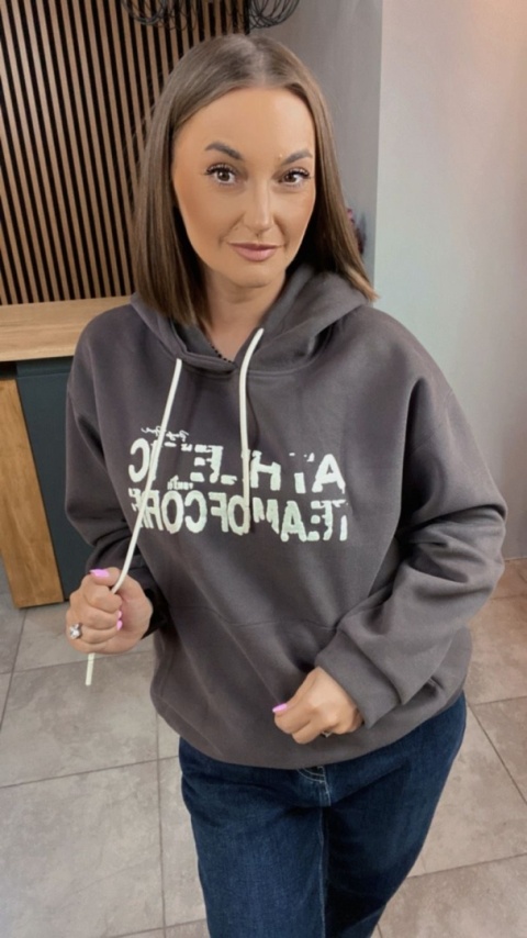 Bluza z kapturem „Athletic” - Czekolada