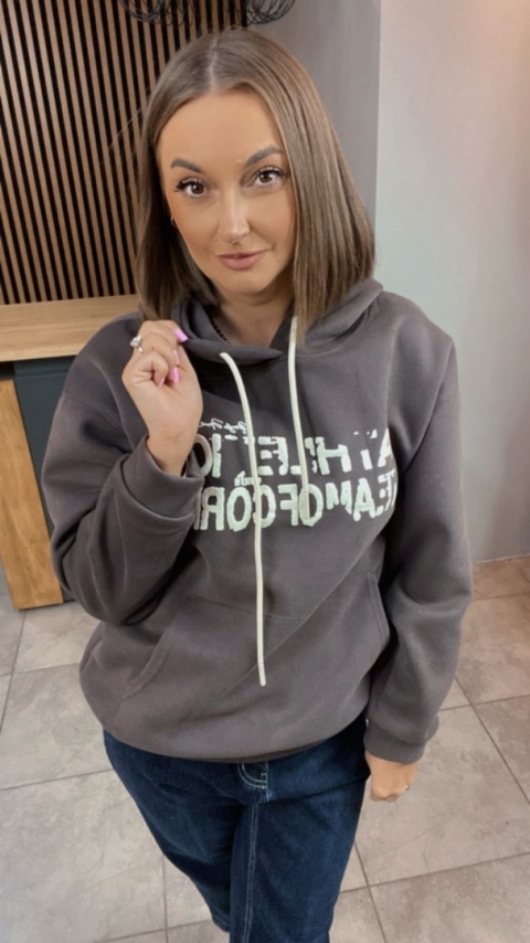 Bluza z kapturem „Athletic” - Czekolada