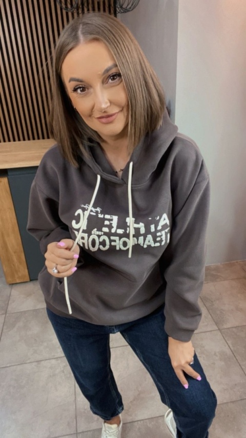 Bluza z kapturem „Athletic” - Czekolada
