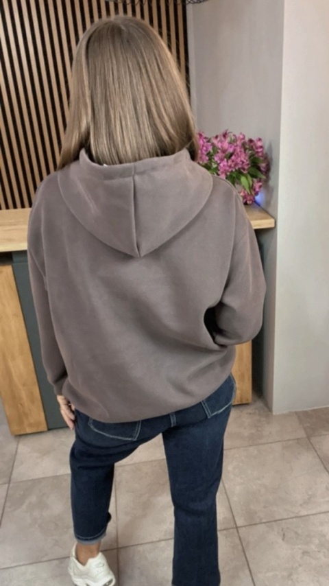 Bluza z kapturem „Athletic” - Czekolada