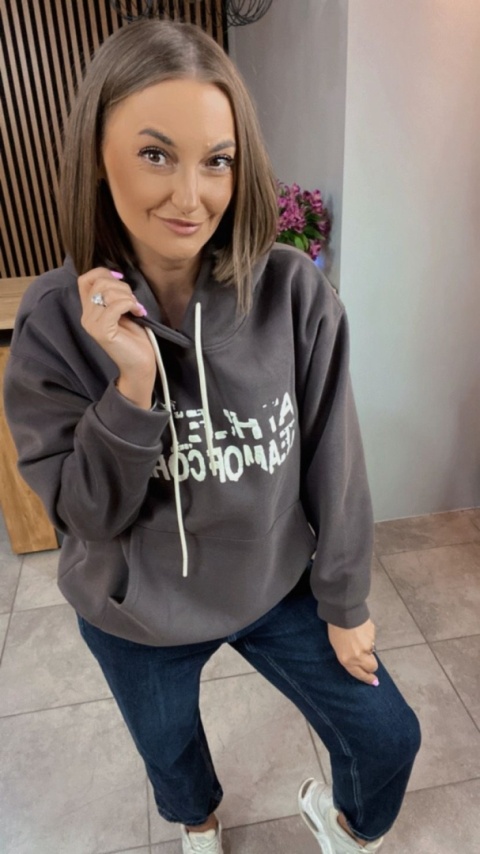 Bluza z kapturem „Athletic” - Czekolada